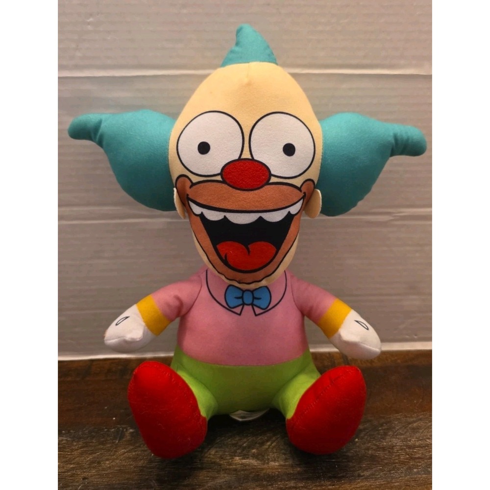 The Simpsons Krusty The Clown Sitting Plush Doll 13" Toy Factory Matt Groening